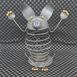 Metal Bunny Wire Sculpture